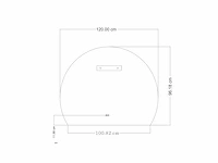 Design led spiegel half rond (diverse maten) - afbeelding 2 van  13