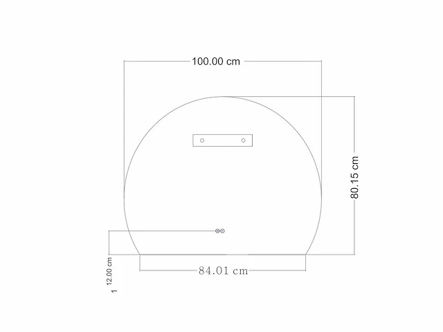 Design led spiegel half rond (diverse maten) - afbeelding 4 van  13