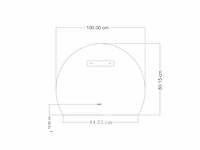 Design led spiegel half rond (diverse maten) - afbeelding 4 van  13