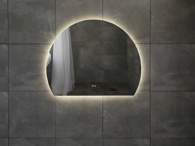 Design led spiegel half rond (diverse maten) - afbeelding 8 van  13