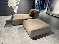 Design ligbank met pouf - afbeelding 4 van  5