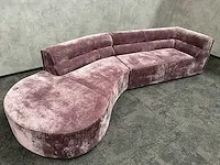 Design loungebank velvet paars - ongebruikt - afbeelding 12 van  20