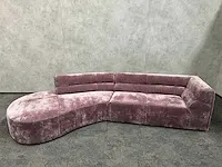 Design loungebank velvet paars - ongebruikt - afbeelding 17 van  20