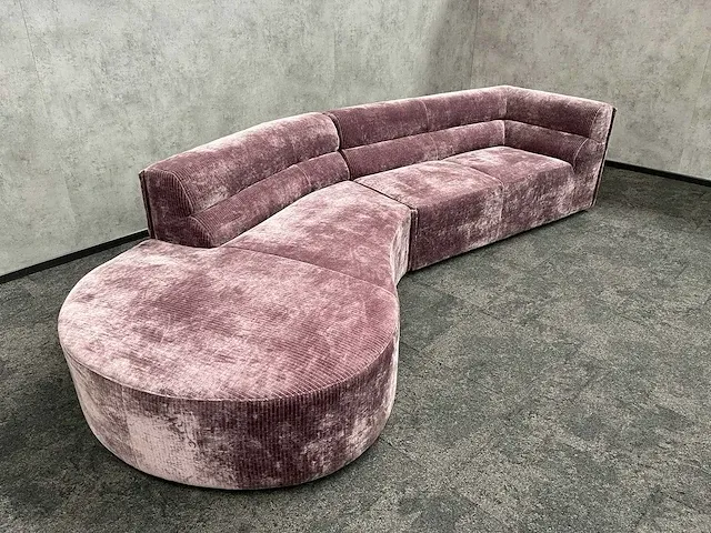 Design loungebank velvet paars - ongebruikt - afbeelding 18 van  20