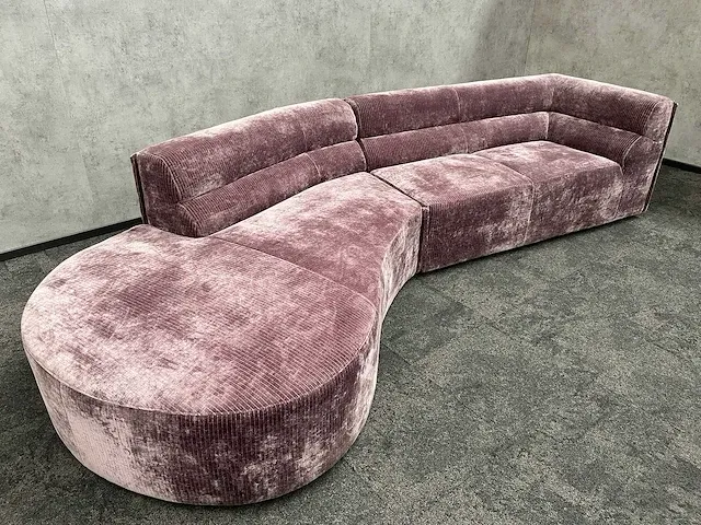 Design loungebank velvet paars - ongebruikt - afbeelding 19 van  20