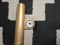 Design loungestoel, tacchini , kelly, zwart wit gestoffeerd, goudkleurige poten - afbeelding 2 van  10