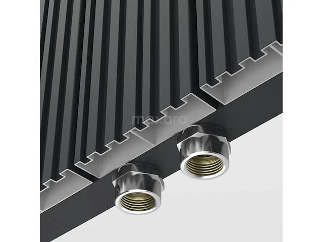 Design radiator 47x120 cm mat zwart uranus - afbeelding 2 van  5