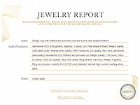 Design ring briljant prinses roze peer - afbeelding 3 van  9