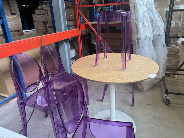 Design set: 1x tafel, 1x kruk, 4x stoel - afbeelding 6 van  6