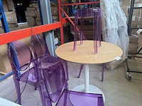 Design set: 1x tafel, 1x kruk, 4x stoel - afbeelding 6 van  6