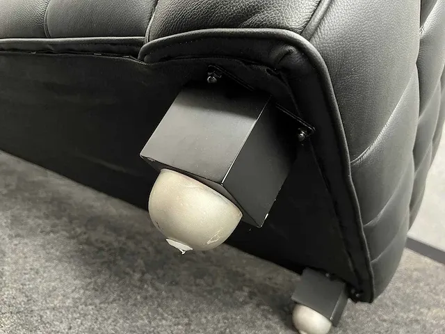 Design sofa - zwart leder (2x) - afbeelding 10 van  13