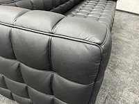 Design sofa - zwart leder (2x) - afbeelding 11 van  13