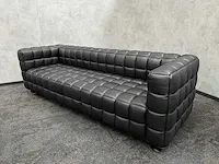 Design sofa - zwart leder (2x) - afbeelding 5 van  13