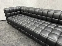 Design sofa - zwart leder (2x) - afbeelding 6 van  13