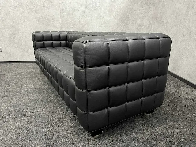 Design sofa - zwart leder (2x) - afbeelding 7 van  13