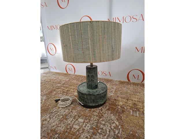 Design tafellamp franka van de ven, licht groen - afbeelding 4 van  8