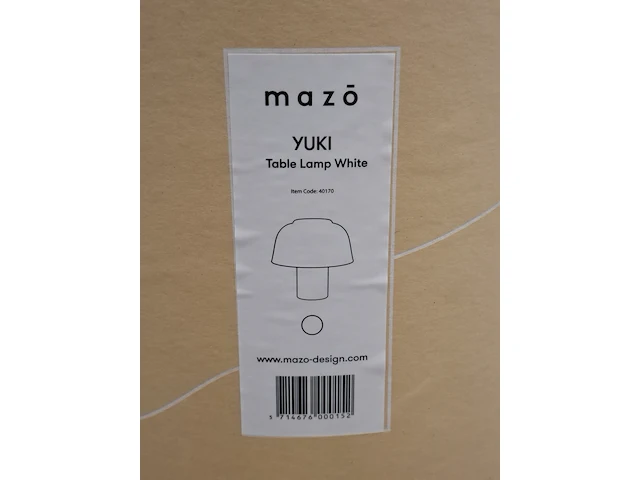 Design tafellamp , mazo, yuki, wit - afbeelding 7 van  7