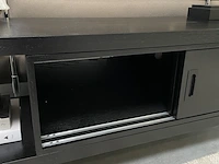 Design tv-meubel in zwart essen met uittrekbaar blad by italia, zwart - afbeelding 9 van  12