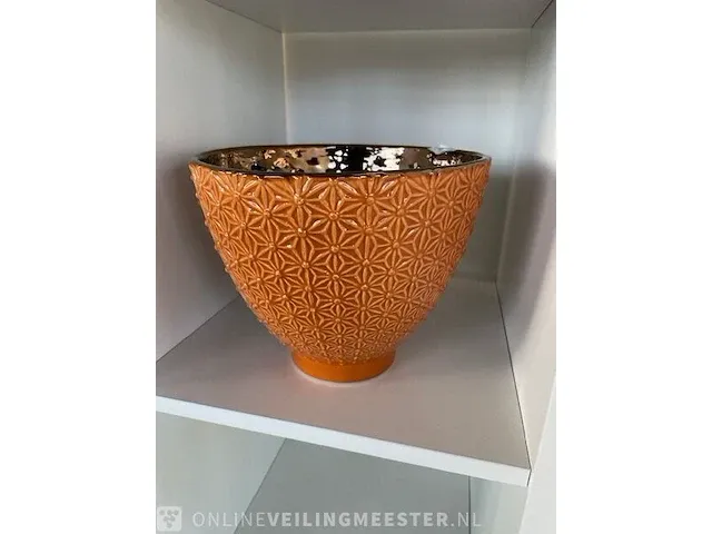 Design vaas des pots, goud/oranje - afbeelding 1 van  3