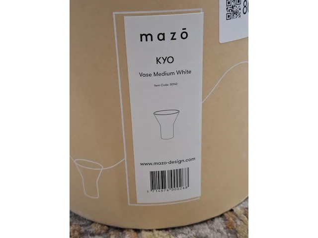 Design vaas mazo, kyo vase medium, white - afbeelding 6 van  6