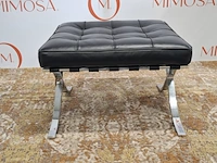 Design voetenstoel knoll studio, ludwig mies van der rohe collection, barcelona stool, zwart - afbeelding 4 van  10