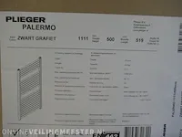 Designradiator plieger, palermo, black graphite - afbeelding 3 van  3