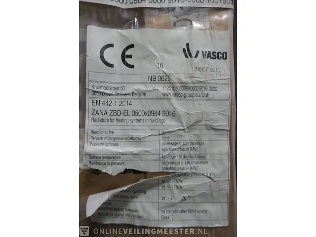 Designradiator vasco, zana zbd-el, ral 9016 - afbeelding 5 van  5