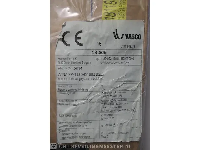 Designradiator vasco, zana zv-1, warm grey - m506 - afbeelding 4 van  4