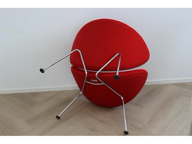 Designstoel artifort orange slice pierre paulin, rood gestoffeerd. - afbeelding 4 van  6