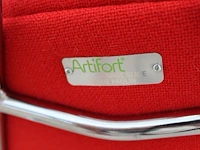 Designstoel artifort orange slice pierre paulin, rood gestoffeerd. - afbeelding 5 van  6