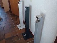 Desinfectie paal voor zeep of desinfecterende handgel voetbediening aluminium aantal 1 stuks. - afbeelding 3 van  7