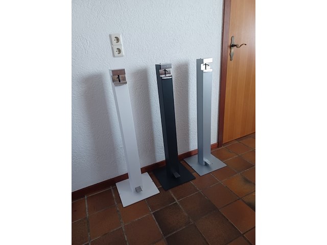 Desinfectie paal voor zeep of desinfecterende handgel voetbediening aluminium aantal 1 stuks. - afbeelding 7 van  7