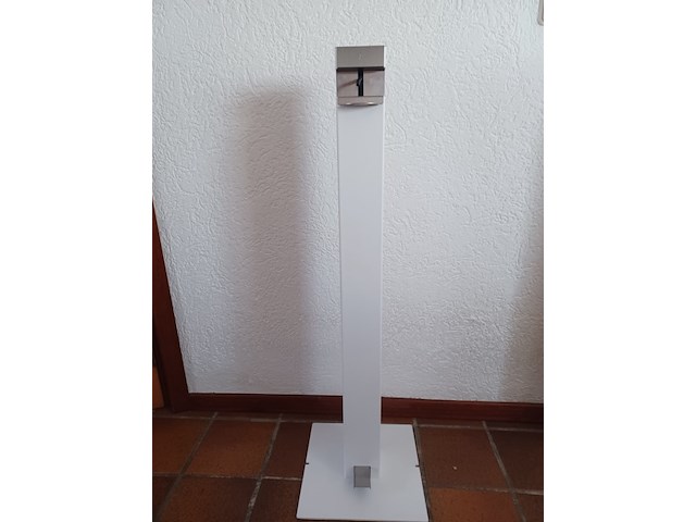 Desinfectie paal voor zeep of desinfecterende handgel voetbediening wit aantal 1 stuks. - afbeelding 1 van  7