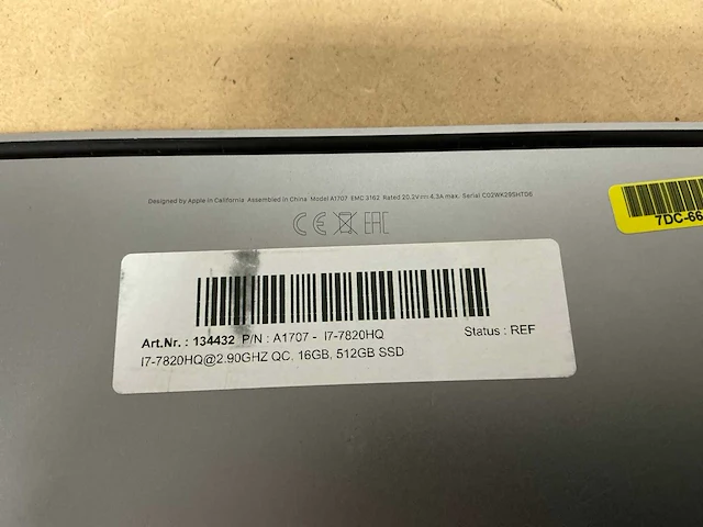 Desktop - apple - a1707 - i7-7820hq - afbeelding 6 van  6