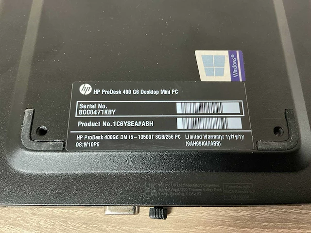 Desktop - hp - hp prodesk 400 g6 desktop mini pc - afbeelding 3 van  3