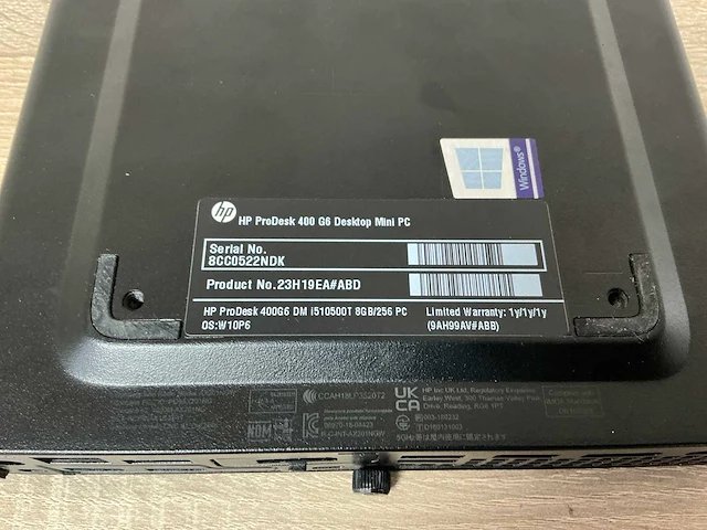 Desktop - hp - hp prodesk 400 g6 desktop mini pc - afbeelding 3 van  3