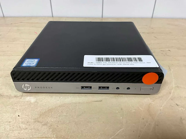 Desktop - hp - prodesk 400 g3 mini i5-7500t - afbeelding 2 van  3
