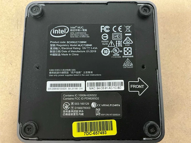 Desktop - intel - nuc7i3bnk - i3-7100u - afbeelding 3 van  3