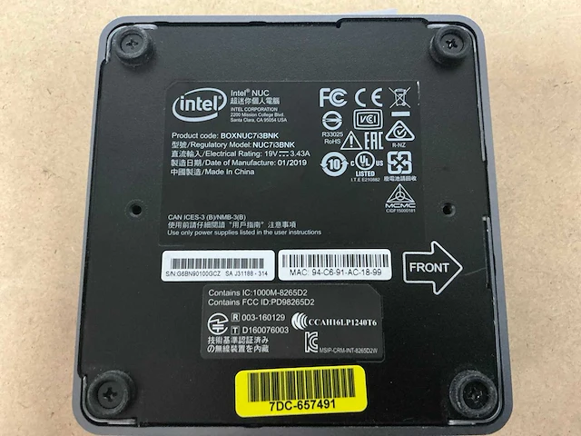 Desktop - intel - nuc7i3bnk - i3-7100u - afbeelding 3 van  3