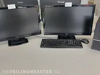 Desktop computer met 2x beeldscherm lenovo - afbeelding 1 van  7