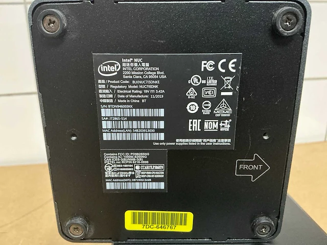 Desktops - intel - nuc7i5dnk (5x) - afbeelding 4 van  4