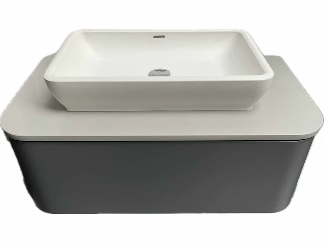Detremmerie badmeubel 92x49cm met granieten blad en tortu kom - afbeelding 1 van  10