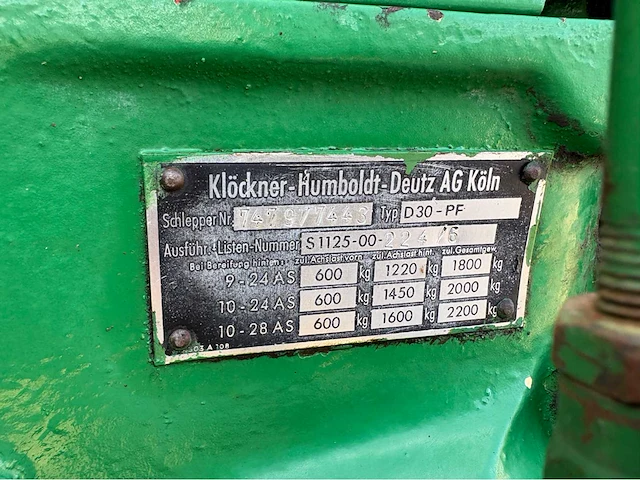 Deutz 1967 d30-pf smalspoortractor - afbeelding 31 van  38