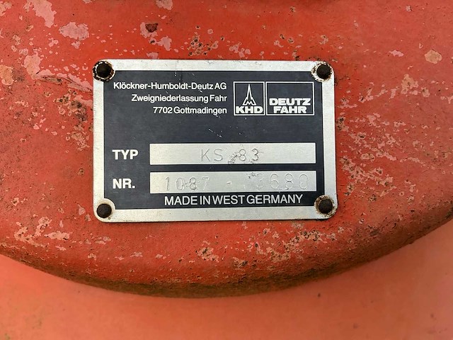 Deutz-fahr ks-83 zweefhark/hooi hark - afbeelding 7 van  15