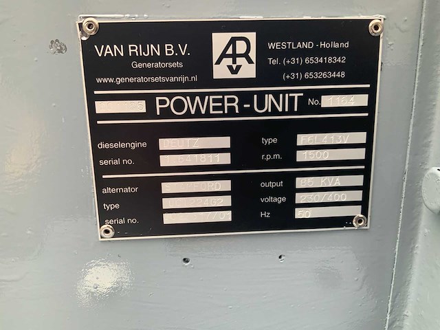 Deutz/stamford f6l413v noodstroomaggregaat - afbeelding 13 van  20