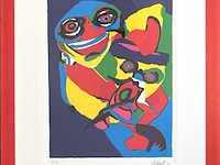 “deux personages”, zeefdruk van karel appel , 1971 - afbeelding 1 van  4