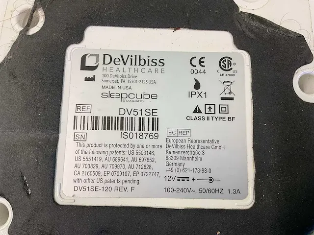 Devilbiss sleepcube beademingsapparatuur - afbeelding 3 van  11