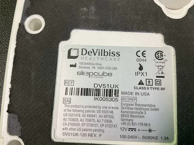 Devilbiss sleepcube beademingsapparatuur - afbeelding 10 van  11