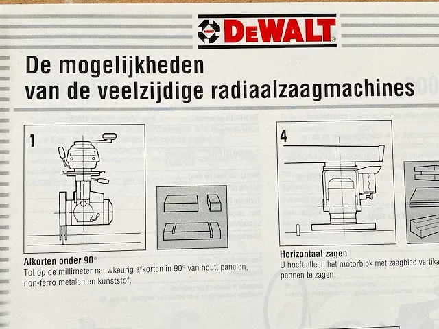 Dewalt - 1600 s - radiaalafkortzaagmachine - 1989 - afbeelding 3 van  11