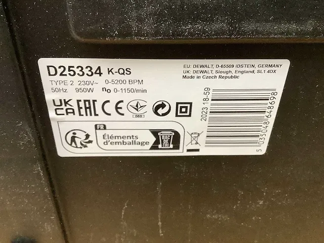 Dewalt - d25334 k-qs - combihamer + sds plus - afbeelding 4 van  4